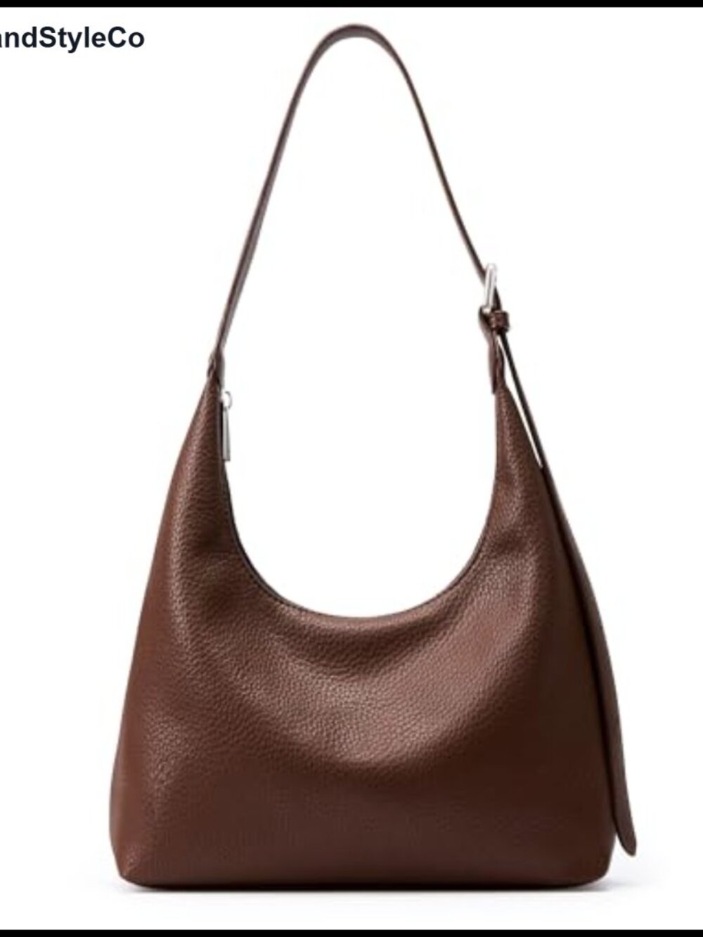 KALIDI Faux Leather Hobo Tote Bag Adjustable Strap Zipper Crossbody